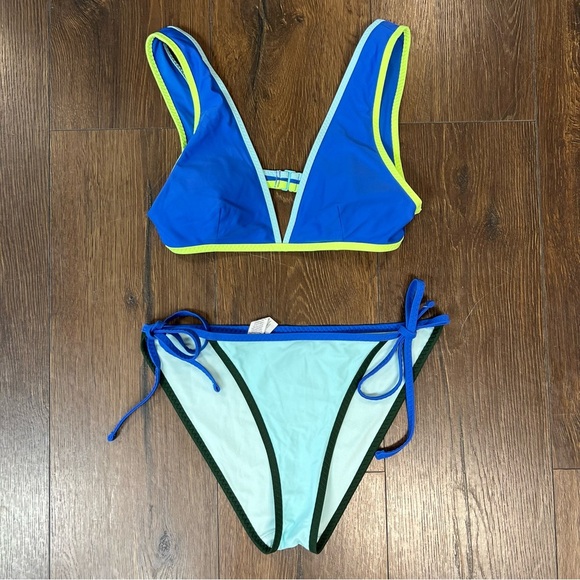 Aerie cheeky hi-cut string tie side bikini SZ SM (Top) LG (bottom) - Picture 1 of 5